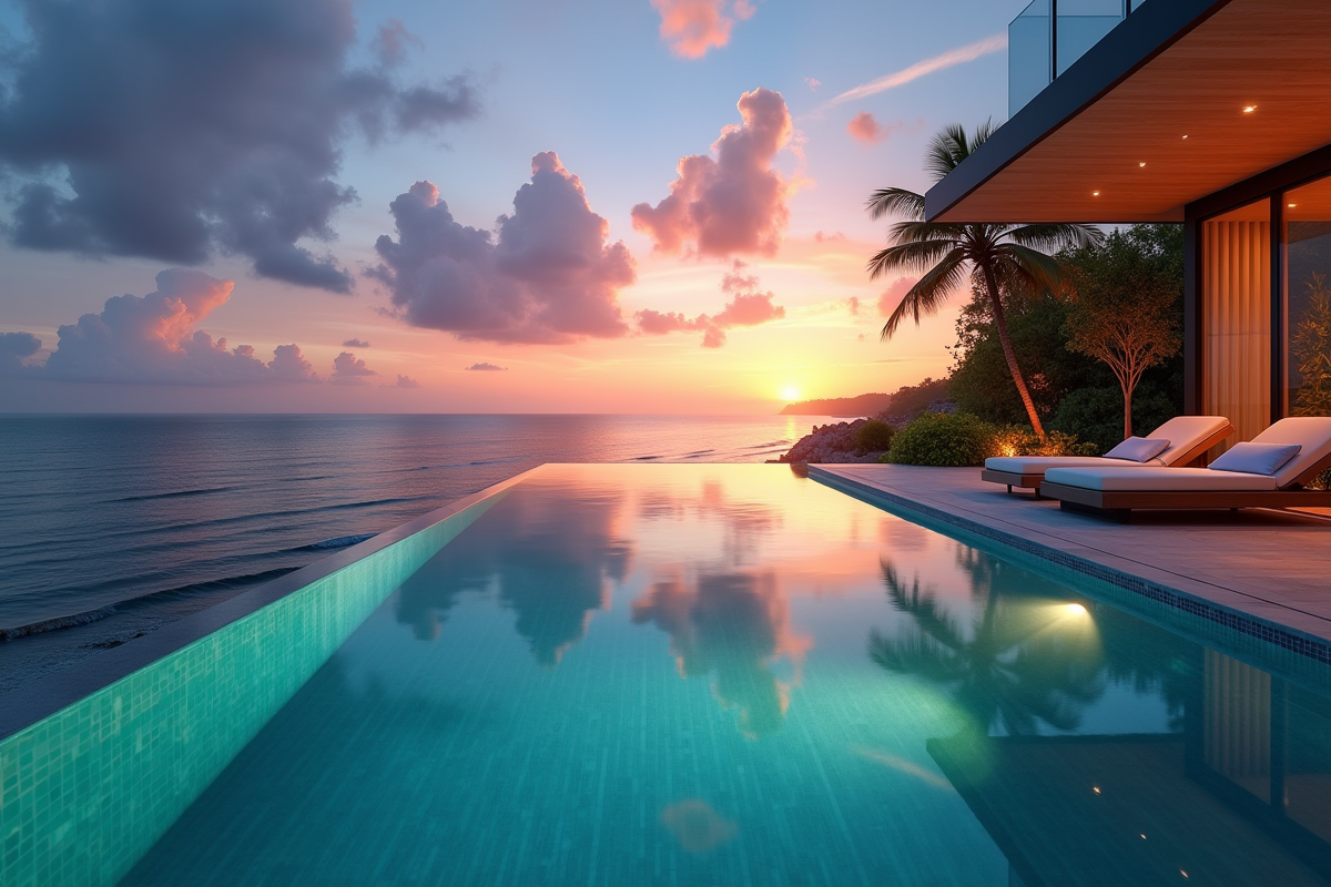 piscine colorée