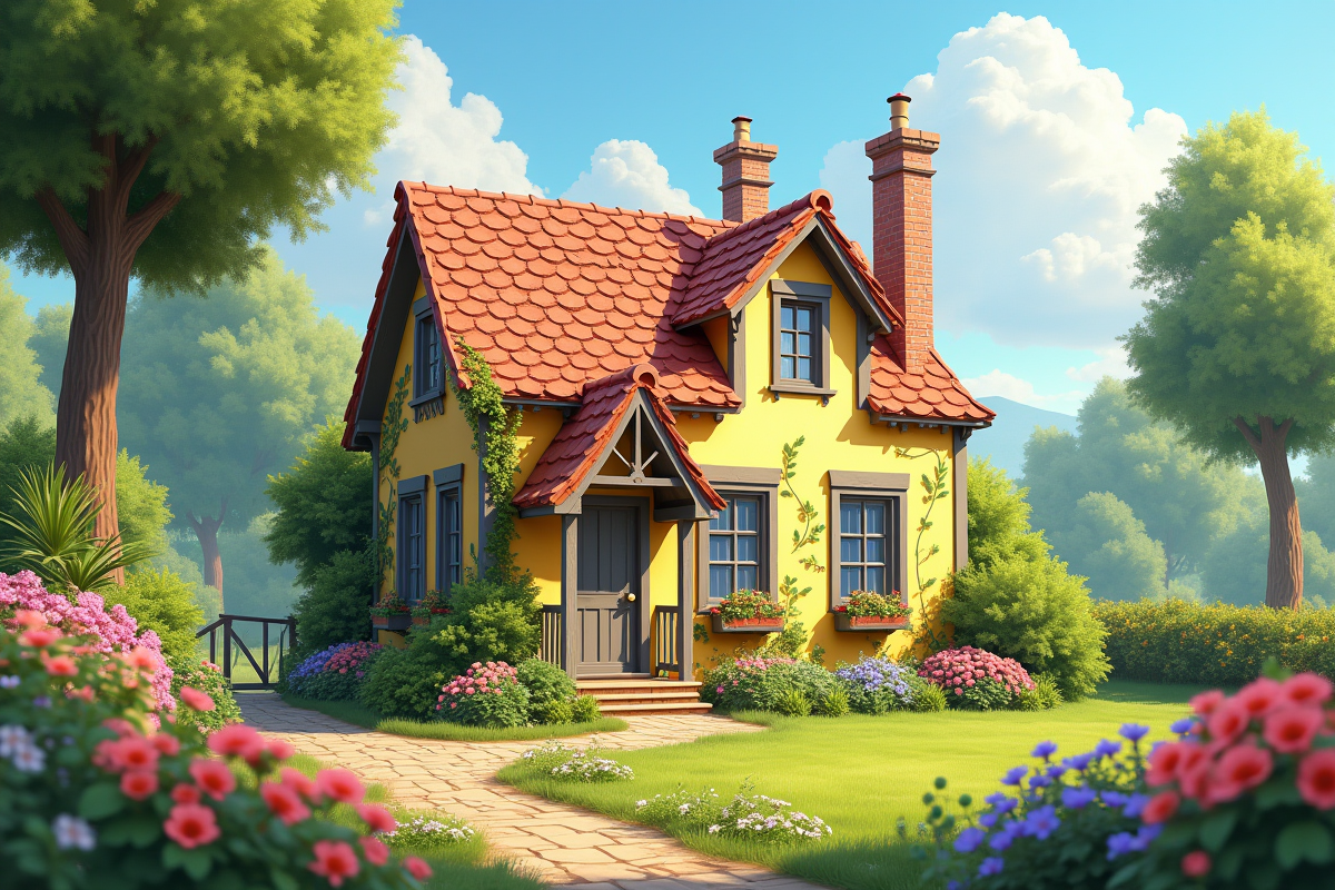 maisons colorées